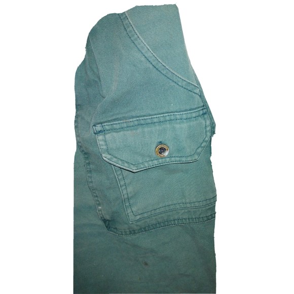 Pre Owned Campus Crew Men Shorts Color Green Size 36-38 Button Down Pockets - Picture 6 of 14